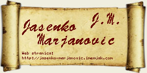 Jasenko Marjanović vizit kartica